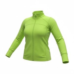 Xersion Performancewear Womens Neon Lime Green Full Zip Athletic Jacket Size M